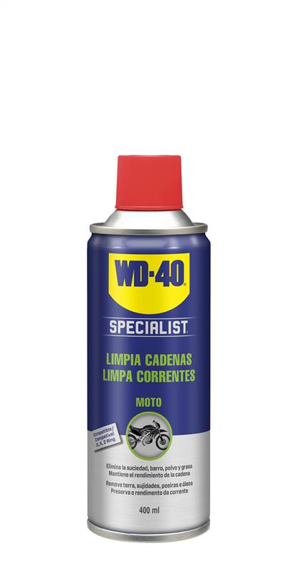 <div>SPRAY MOTO LIMPIADOR CADENAS WD-40 400ML</div>