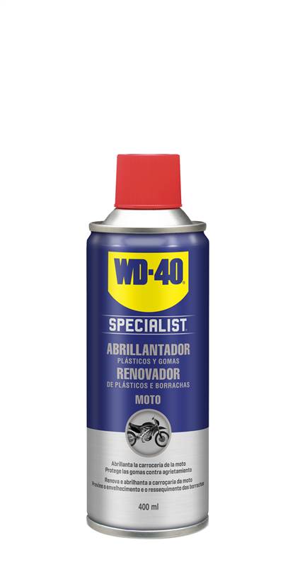 <div>SPRAY MOTO ABRILLANTADOR PLAST. Y GOMA WD-40 400ML</div>